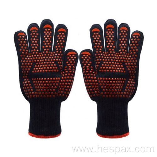 Hespax Heat Resistant Silicone Grill Cooking BBQ Gloves